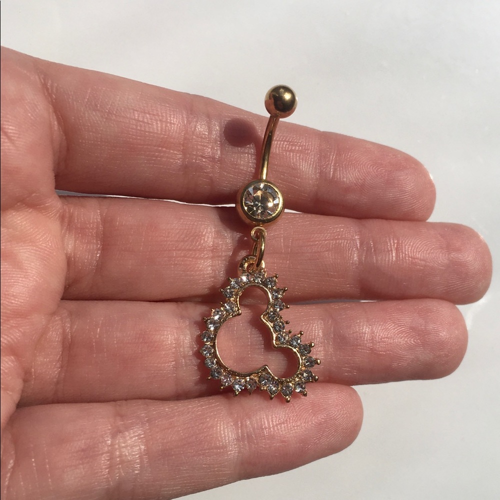 Crystal Mickey Mouse Belly Button Ring